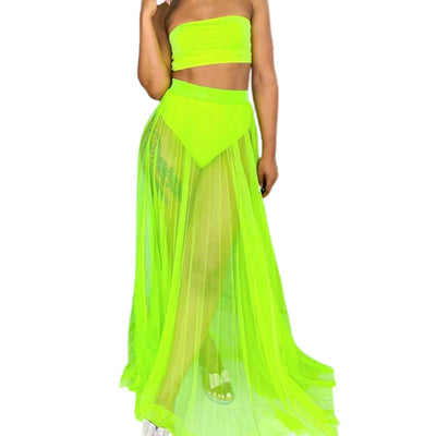 Neon Green Two-Piece Set